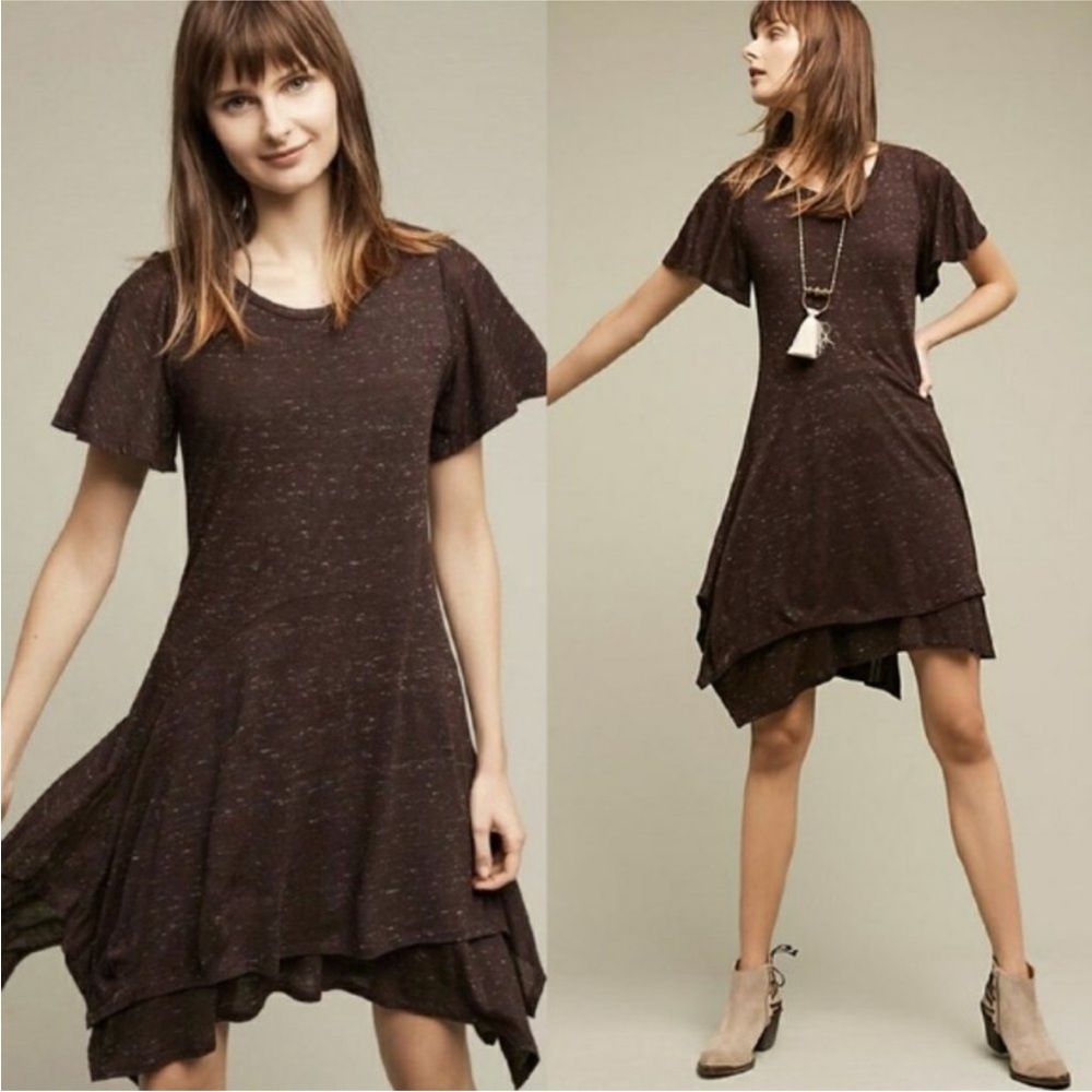 Dolan Anthropologie Women’s Small Melanie Maroon Sun Dress Asymmetrical Y2K Boho - Picture 15 of 15